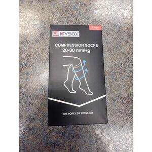 Levsox Compression Socks 20-30 mmHg Large Knee High Medical Grade Unisex NEW